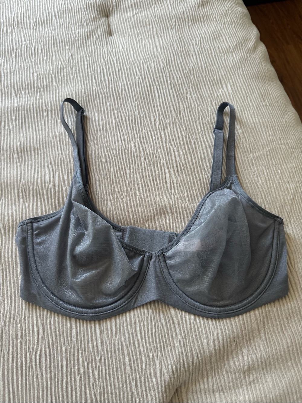 Victoria's Secret Sheer Underwire Bra in Gray